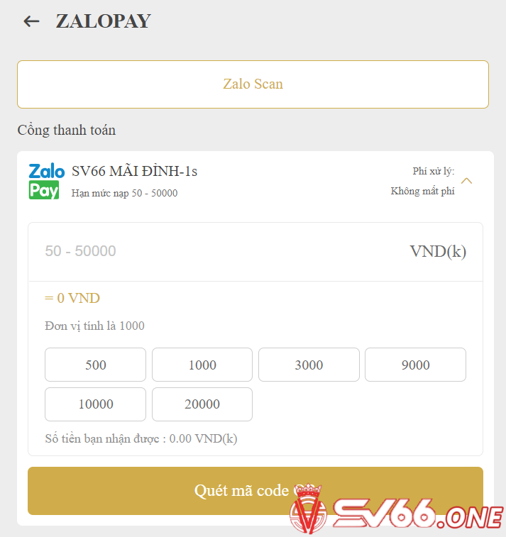 Giao dịcch qua Zalo pay